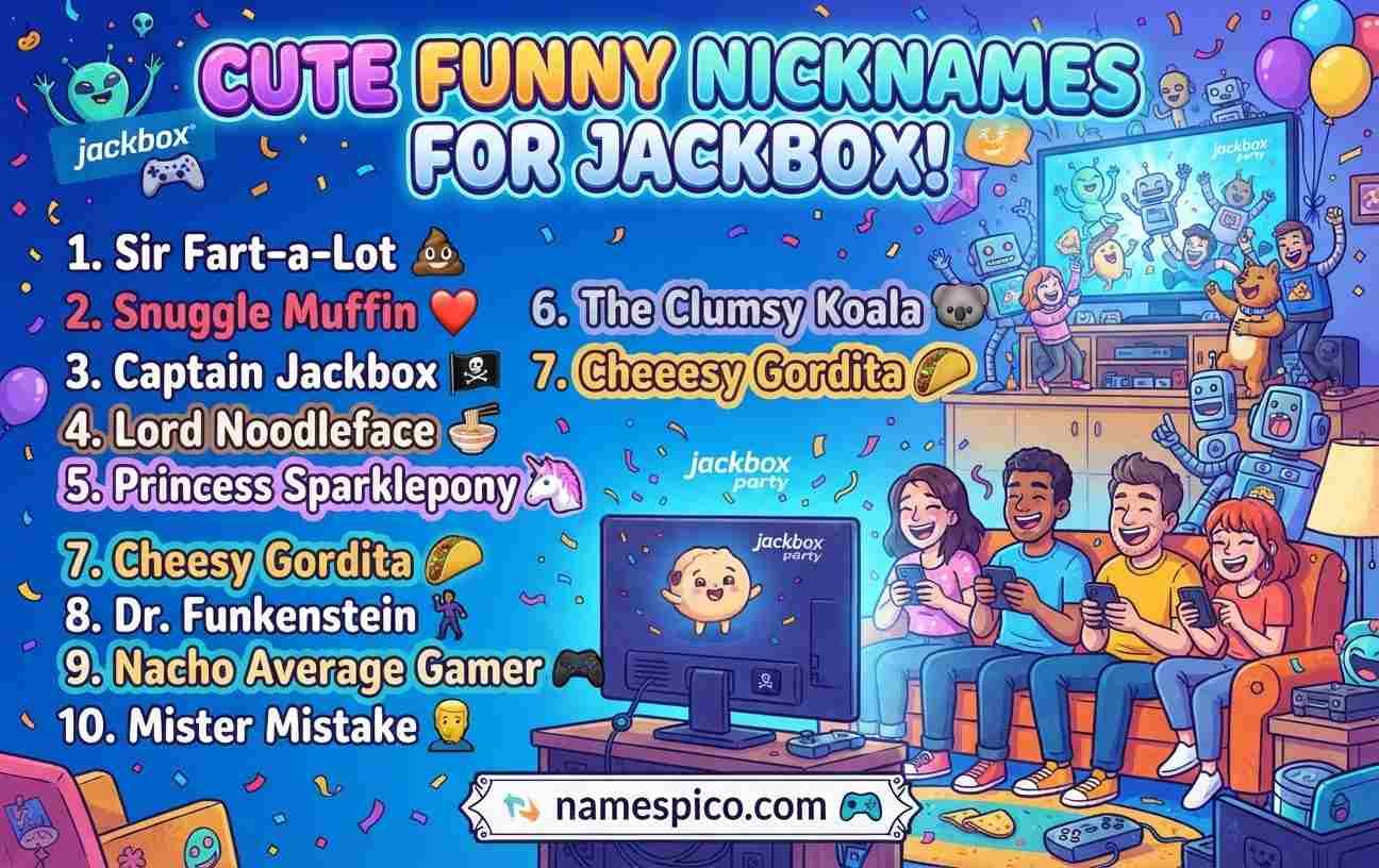 Cute Funny Nicknames for Jackbox